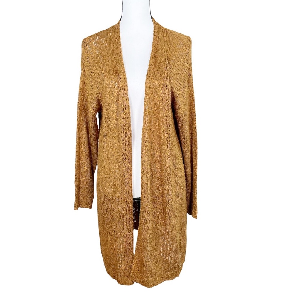 Altar’d State Mustard Open Long Cardigan